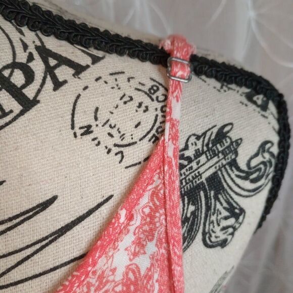 KHALSA Creations orange and white printed tunic tank top sz medium - Picture 5 of 9